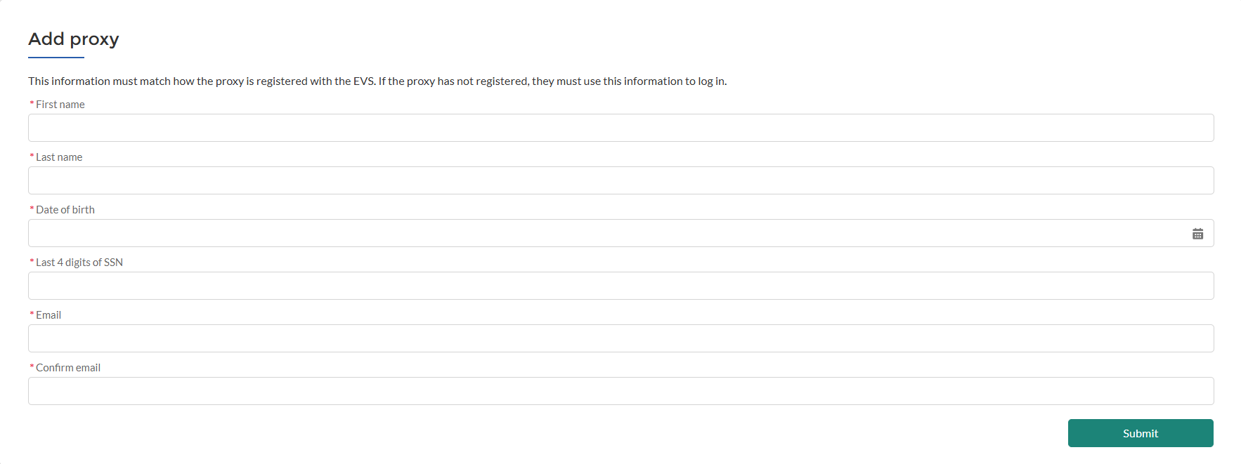 Visual aid for explanation of how to add an RMP proxy in the electronic verification system.